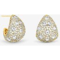 Jon Richard Gold Plated Crystal Large Dome Earrings