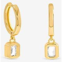 Jon Richard 18K Gold Plate And Crystal Huggie Drop Earring