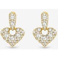 Jon Richard Gold Plated And Pave Heart Door Knocker Earrings