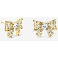 Jon Richard Gold Plated And Pave Bow Studs