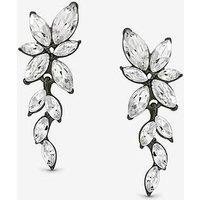 Mood Hematite Crystal Leaf Drop Earrings