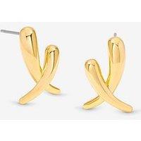 Jon Richard Gold Plated Polished Kiss Earrings