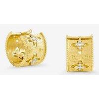 Jon Richard Gold Plated Clover Hoop Earrings