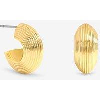 Jon Richard Ribbed Hoop Earrings