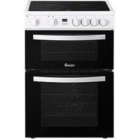 Swan Sx16720W 60Cm Electric Twin Oven Ceramic Hob Cooker - White