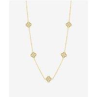Jon Richard Gold Plated Pave Clover Necklace