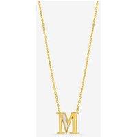 Inicio 14K Gold Plated And Mother Of Pearl Initial Pendant - M