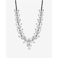 Mood Hematite & Crystal Leaf Y Drop Necklace