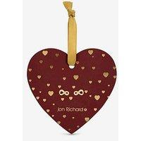 Jon Richard 18K Gold Plated Pave Infinity Earrings - Hanging Heart