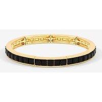 Jon Richard Gold Plated And Cubic Zirconia Jet Stretch Bracelet