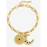 Inicio 14K Gold Plated Celestial Charm Bracelet