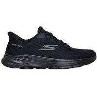 Skechers Go Walk 8 Nadia Mesh Bungee Lace Slip In Trainer - Black Textile