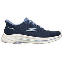 Skechers Go Walk 8 Nadia Mesh Bungee Lace Slip In Trainer - Navy Textile