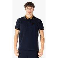 Luke 1977 Makait Tipped Short Sleeve Polo - Navy