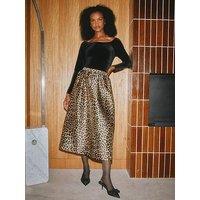 Albaray Animal Satin Full Skirt