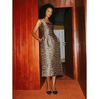 Albaray Animal Satin Tulip Dress