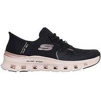Skechers Glide-Step Pro Radiant Stride Metallic Bungee Lace Slip-Ins Trainer - Black Mesh