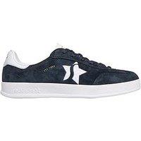 Skechers Academy Court Charm Suede Overlay Lace-Up Trainer - Navy