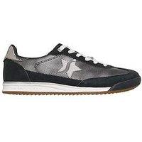 Skechers Skx 92 Perfectly Shimmer Textile Suede Trainer - Black