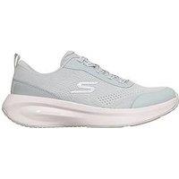 Skechers Plush Foam Lace-Up Trainer - Light Grey Mesh