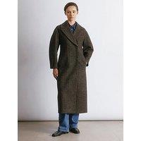 Albaray Tweed Cocoon Sleeve Coat - Grey