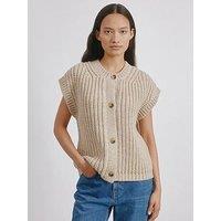 Albaray Chunky Rib Waistcoat - Beige