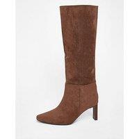 Quiz Wide Fit Brown Knee High Boots
