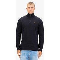 Luke 1977 Pretender Knitted Quarter Zip - Black