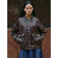Albaray Faux Leather Bomber