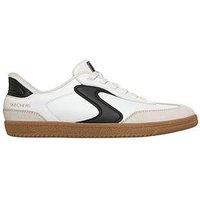 Skechers Hotshot Perfect Choice Duraleather Bungee Lace Slip-Ins Trainer - White Duraleather