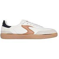 Skechers Hotshot Living Luxe Duraleather Trainer - Natural Duraleather