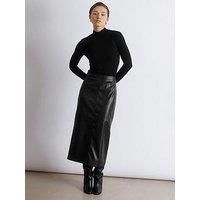 Albaray Faux Leather Pencil Skirt