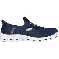 Skechers Glip-Step Pursuit Mesh Bungee Lace Slip-In Trainer - Navy Mesh