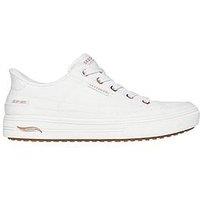 Skechers Arch Fit Arcade See Ya There Canvas Bungee Lace Slip-Ins Trainer - White Canvas