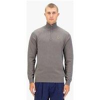 Luke 1977 Pretender Knitted Quarter Zip - Grey
