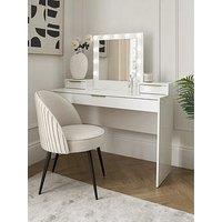 Very Home Bessy Gloss Dressing Table With Mirror - White