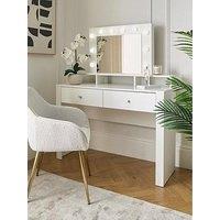 Very Home Skye Dressing Table With Lit Mirror - White