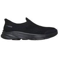 Skechers Go Walk 8 Nova Slip On Two Tone Slip-Ins Trainer - Black Textile