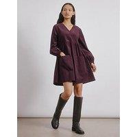 Albaray Short Cord Pocket Dress - Red