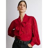 Albaray Jacquard Satin Top - Red