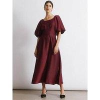 Albaray Crinkle Satin Dress - Red