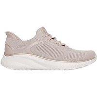 Skechers Bobs Squad Chaos Current Muse Knit Bungee Lace Slip-Ins Trainer - Natural