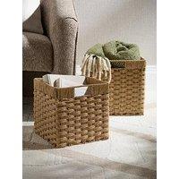 The Very Collection Set Of 2 Square Natural Baskets