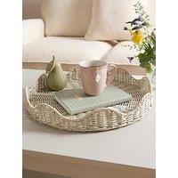 The Very Collection White Round Wavy Tray