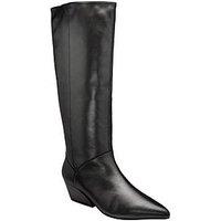 Ravel Catton Knee Boots - Black Leather