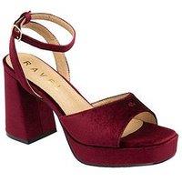 Ravel Surina Heel Sandals - Burgundy Velvet