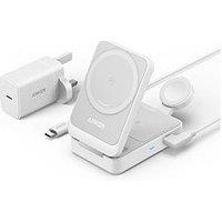 Anker Anker Maggo Wireless Charging Station (15W, Foldable 3-In-1) White