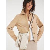 River Island Webbing Pocket Messenger Bag - Cream
