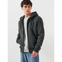 Superdry Borg Lined Zip Hoodie - Black