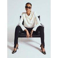 River Island Cowl Neck Drape Blouse - White